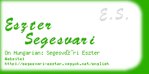 eszter segesvari business card